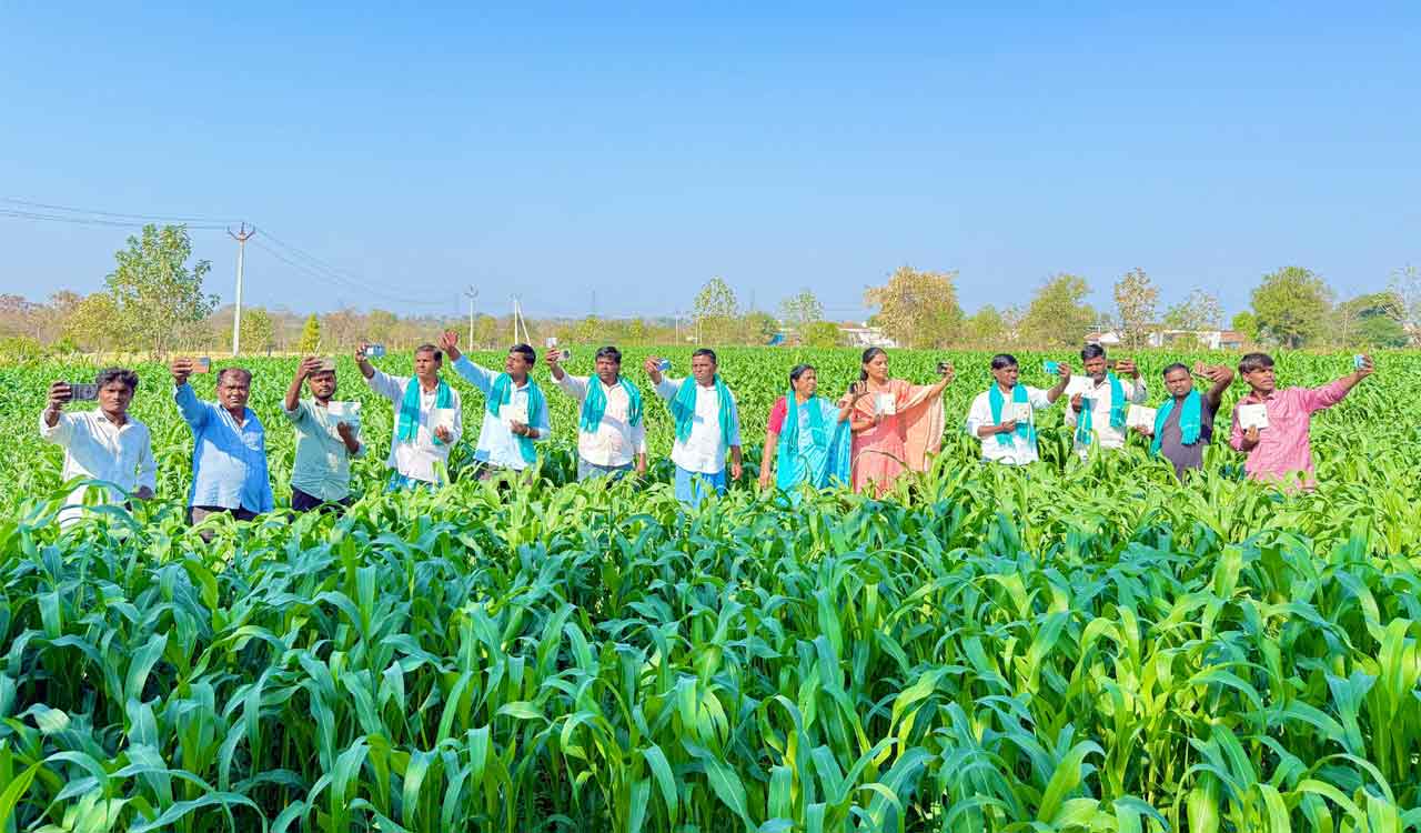 Adilabad farmers send selfie videos to Rahul Gandhi demanding enhanced Rythu Bharosa