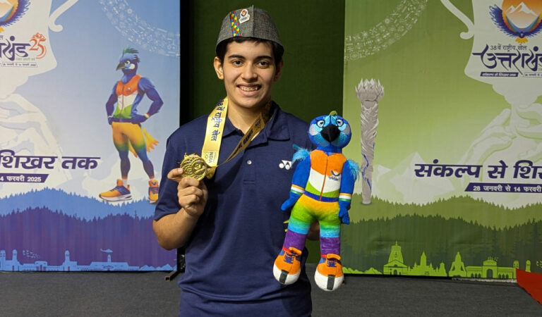 Anmol Kharb at the 38th National Games, Dehradun. Photo: X