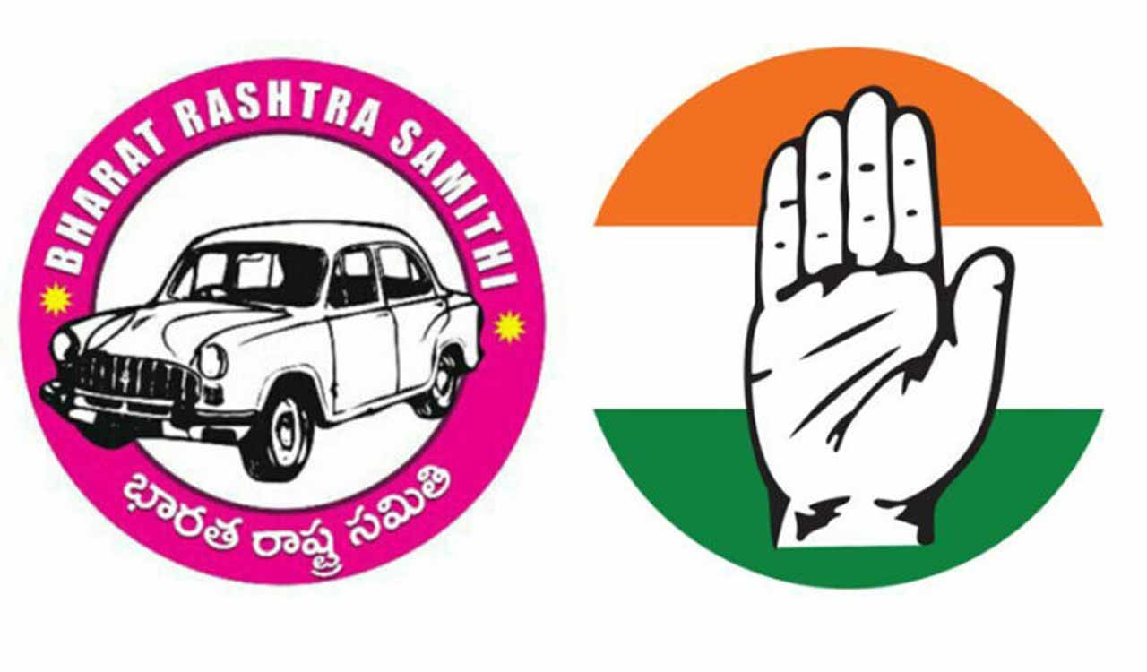 Telangana: Congress, BRS activists argue over violation of MCC in Karimnagar