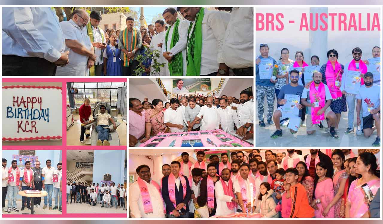 BRS celebrates KCR’s 71st birthday with grand festivities across Telangana and abroad