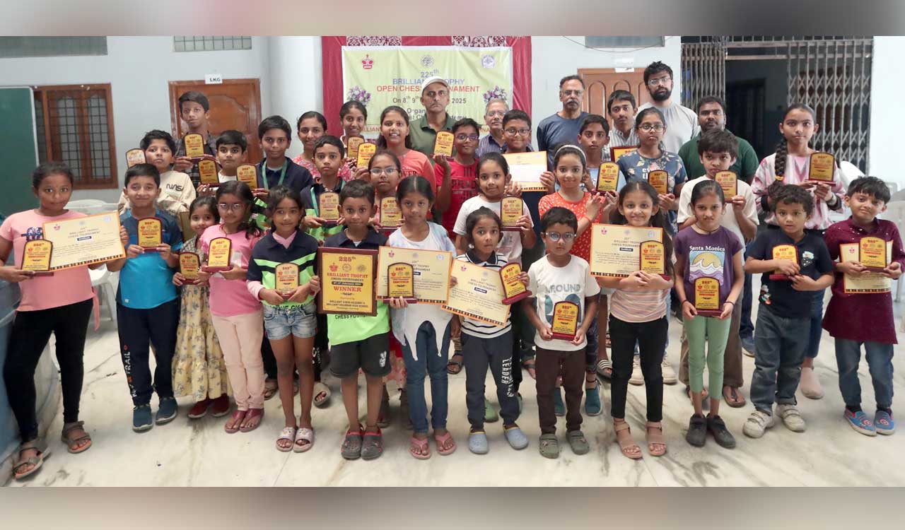 Thriansh Sai, Ruthvik win 225th Brilliant Trophy Chess Tournament