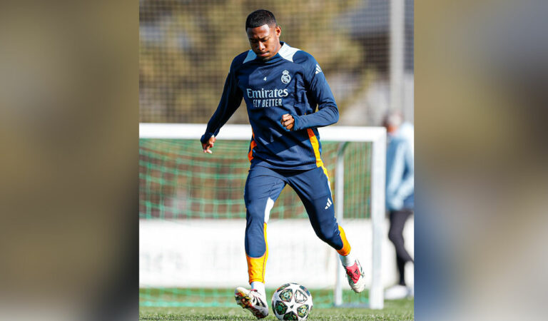 Real Madrid's David Alaba during a training session. Photo: Real Madrid CF