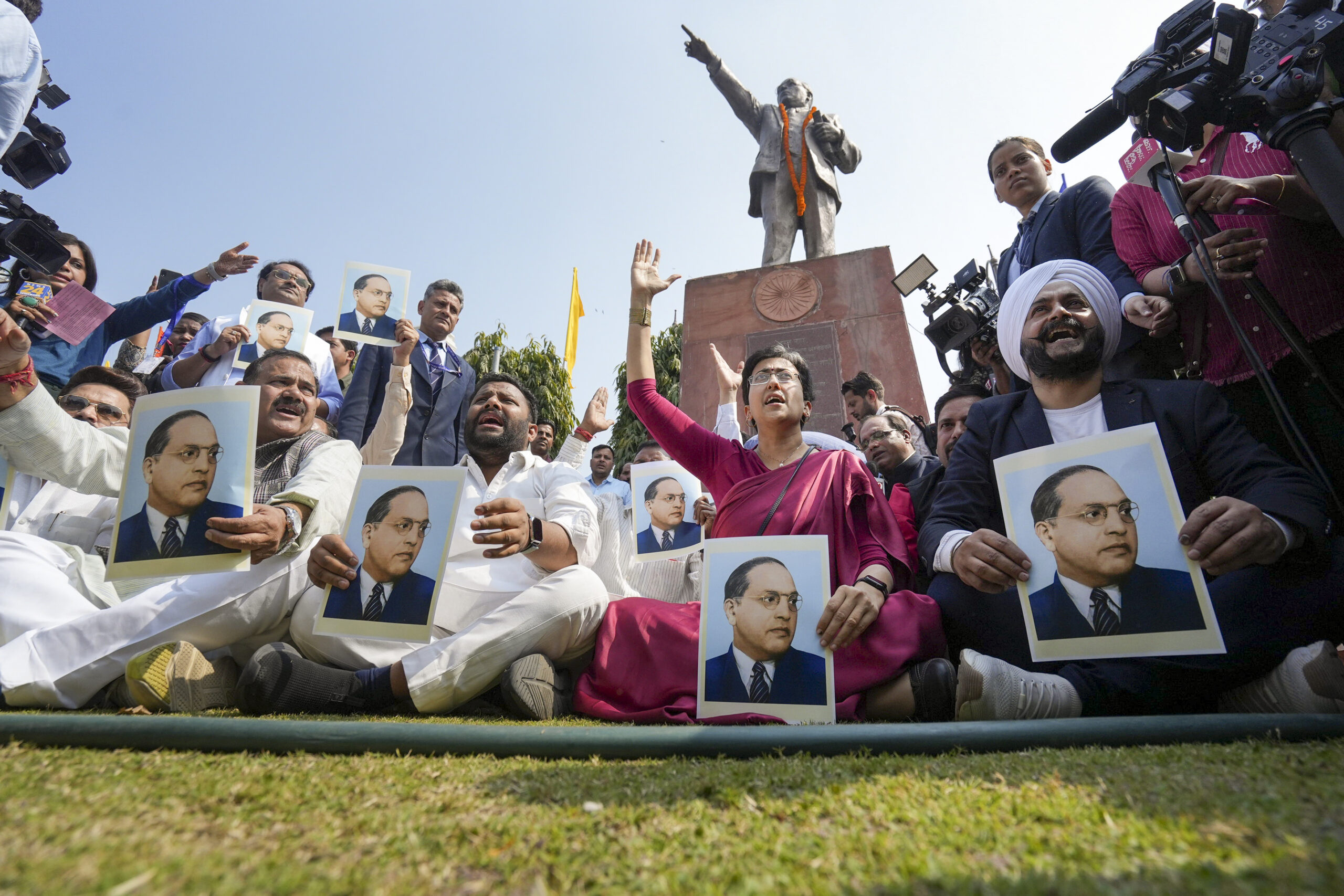 BJP, AAP spar in Delhi Assembly over Ambedkar, Bhagat Singh portraits