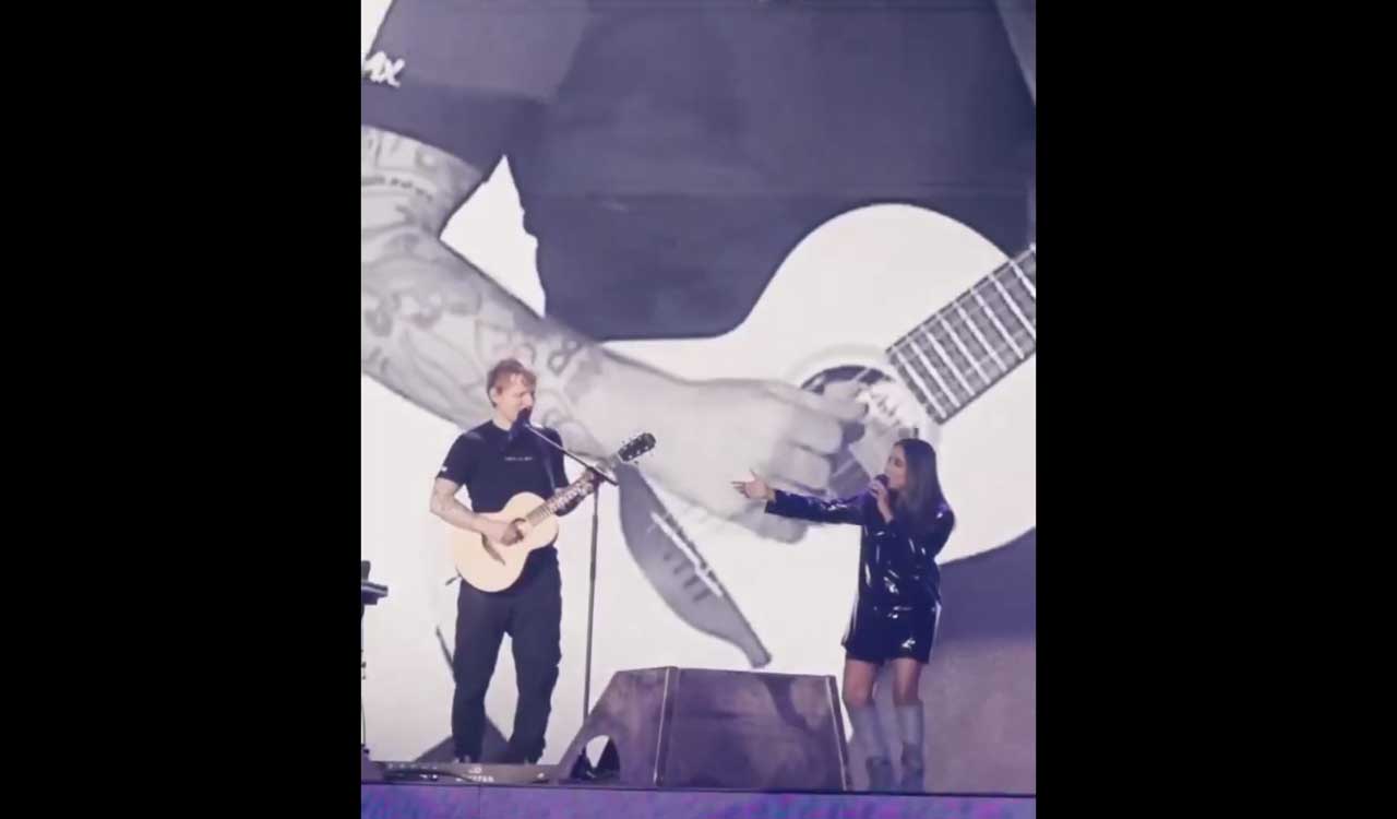 Ed Sheeran performed this Telugu song at his Bengaluru concert