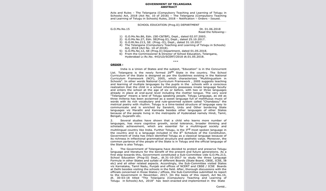 Congress repackages BRS policy, misleads public on orders making Telugu compulsory in schools