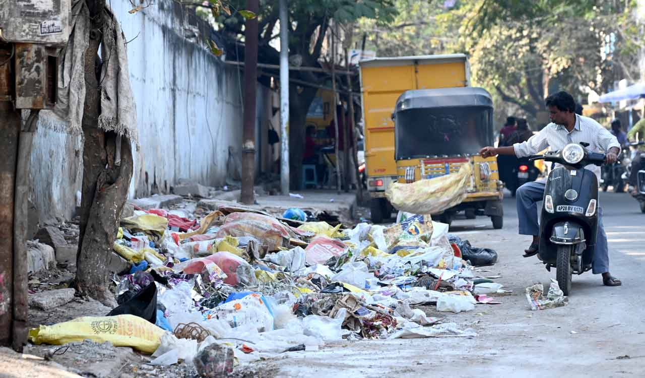 Key areas in Hyderabad’s old city dotted with mounds of garbage