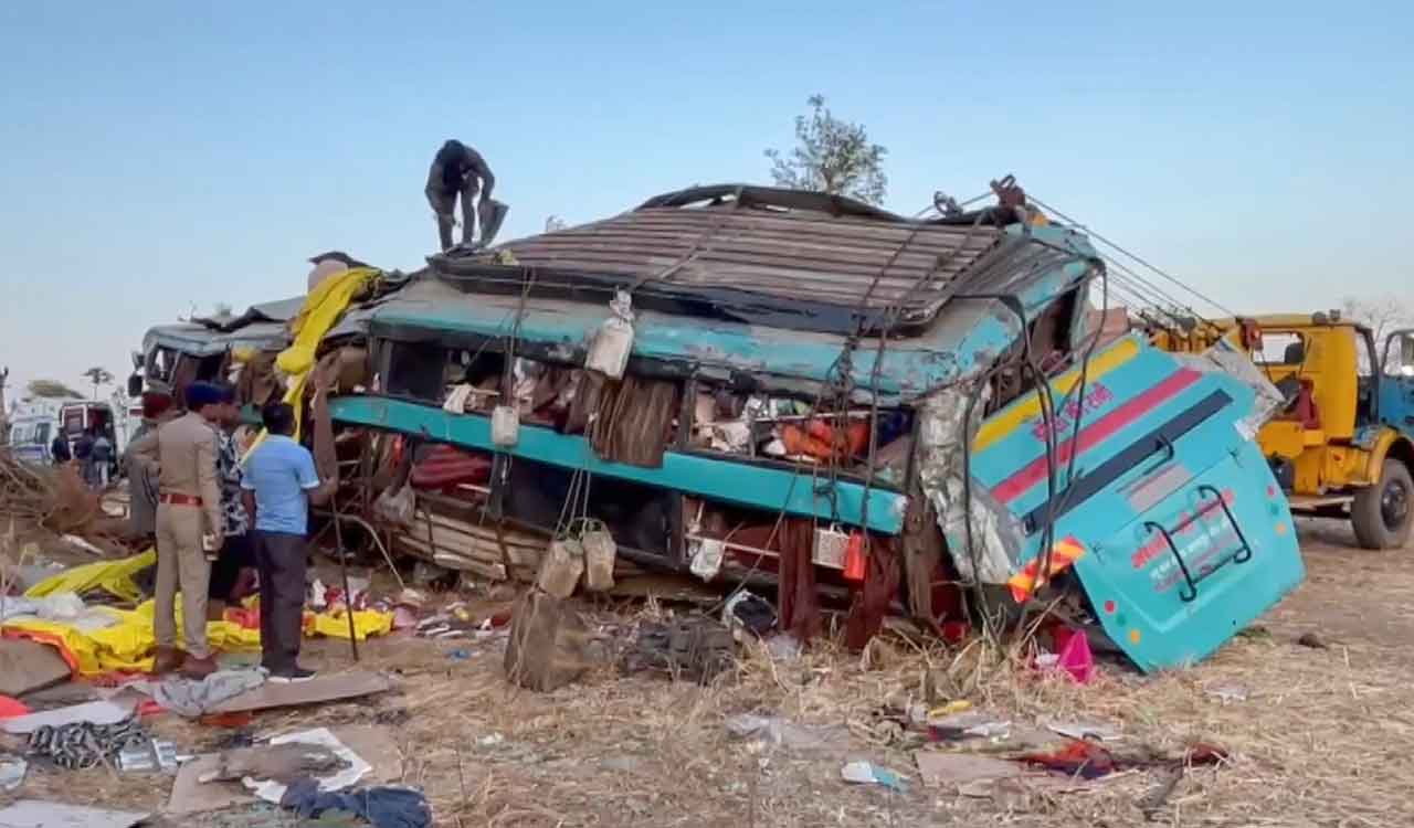 5 killed, 35 injured as bus carrying pilgrims falls into gorge in Gujarat