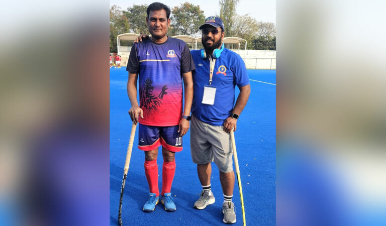 Team captain D Anand Ratna Kumar and coach K Ravi Chandra Prasad.
