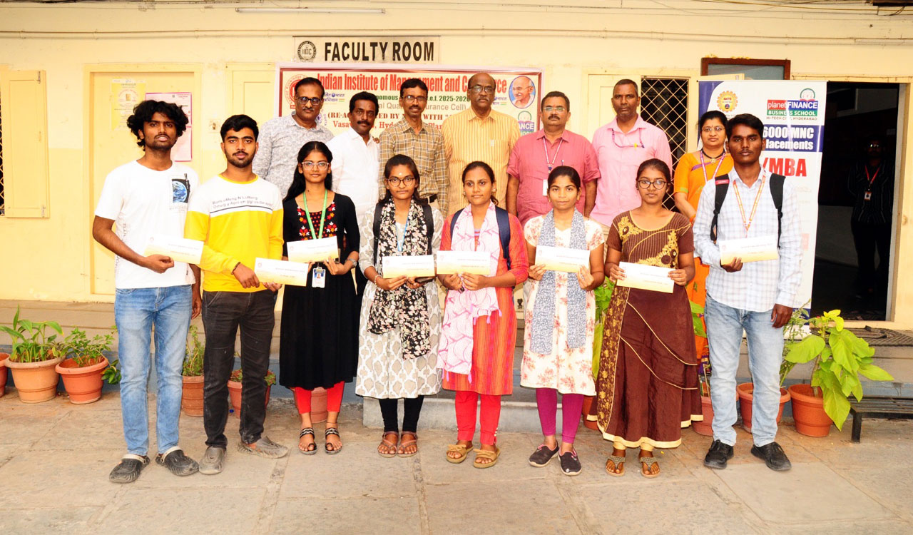 Budget Knowledge Test conducted for degree and PG students at IIMC College in Hyderabad