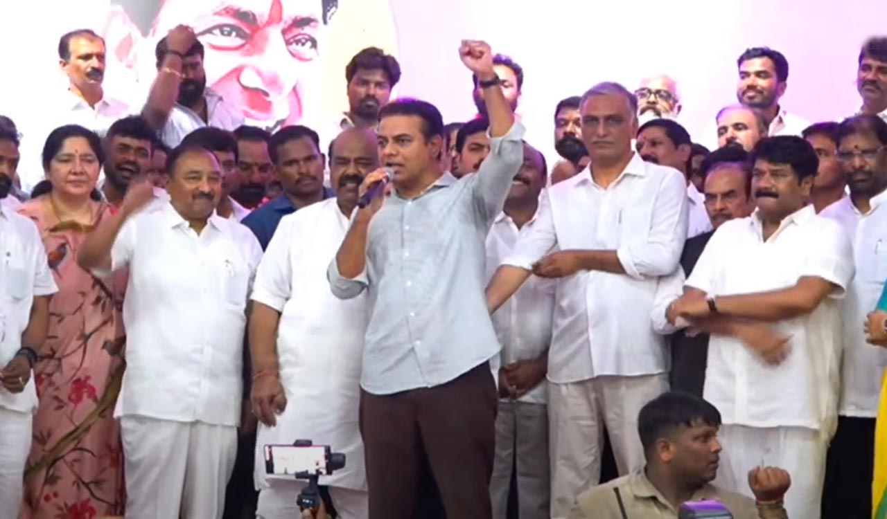 KTR calls for 60 lakh BRS soldiers to bring KCR back as CM