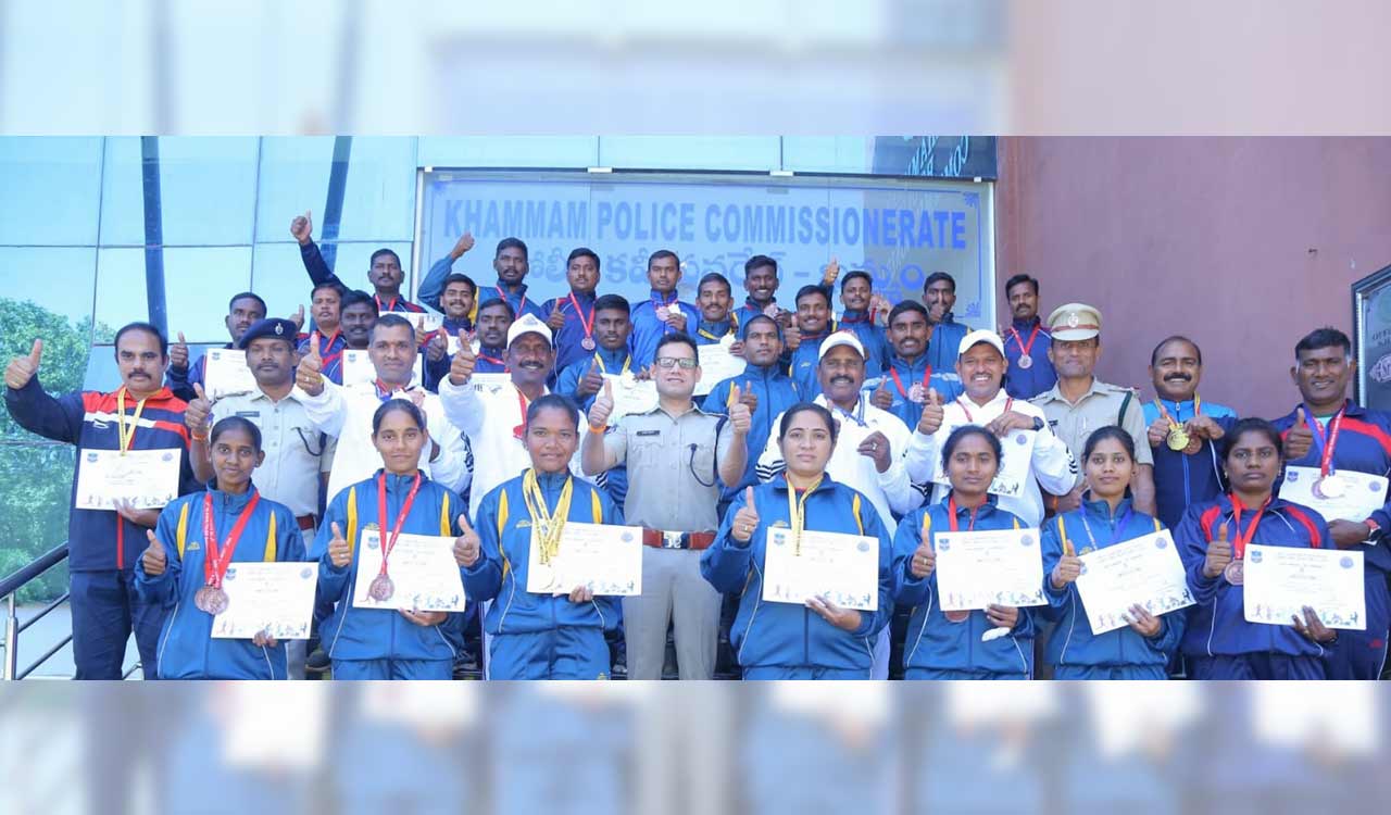 Khammam Police wins 42 medals in State-level sports meet