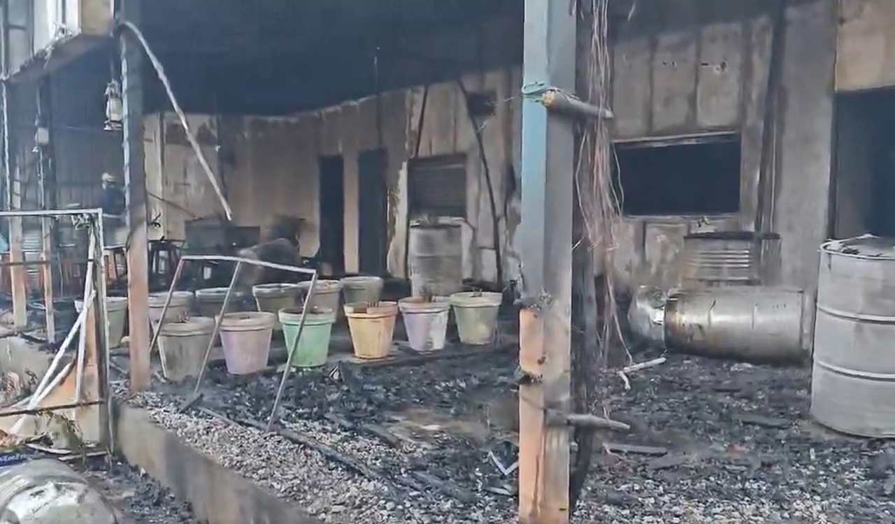 Watch: Fire breaks out in hotel in Hyderabad’s Kukatpally