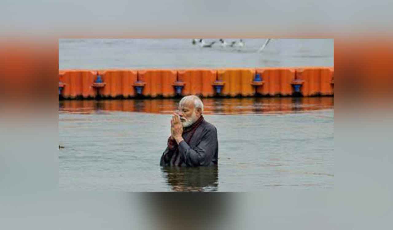 PM Narendra Modi takes holy dip at Sangam: Maha Kumbh Mela
