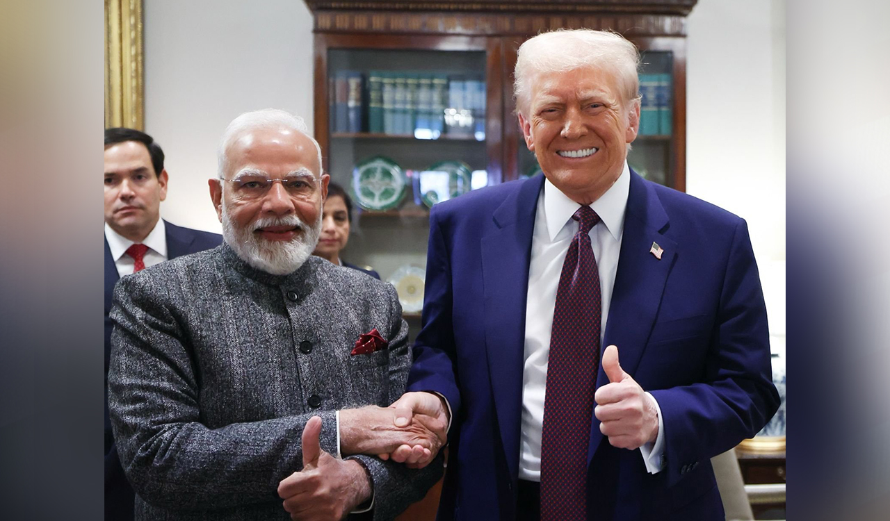 Donald Trump welcomes Narendra Modi to White House