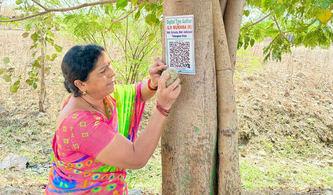 In a first, Telangana’s model village Mukhra (K) launches ‘Digital Tree Aadhaar’