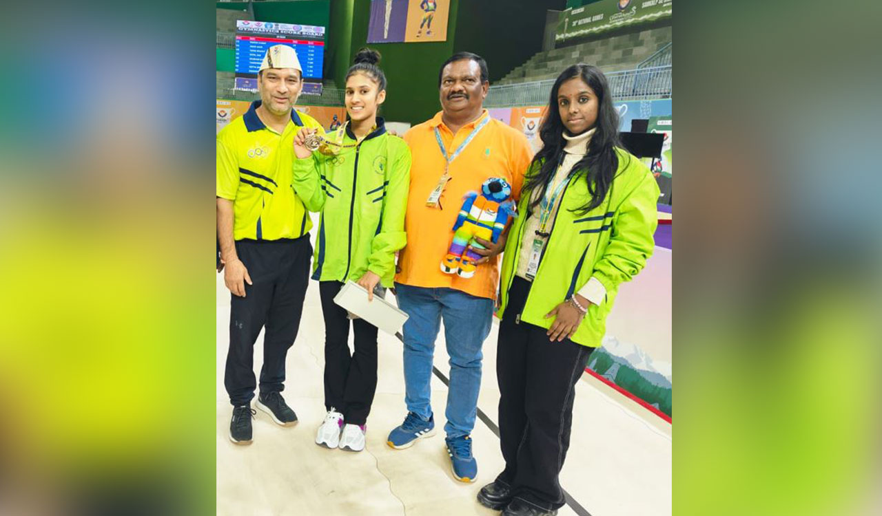 Telangana’s Nishka Agarwal wins gymnastics gold at 38th National Games