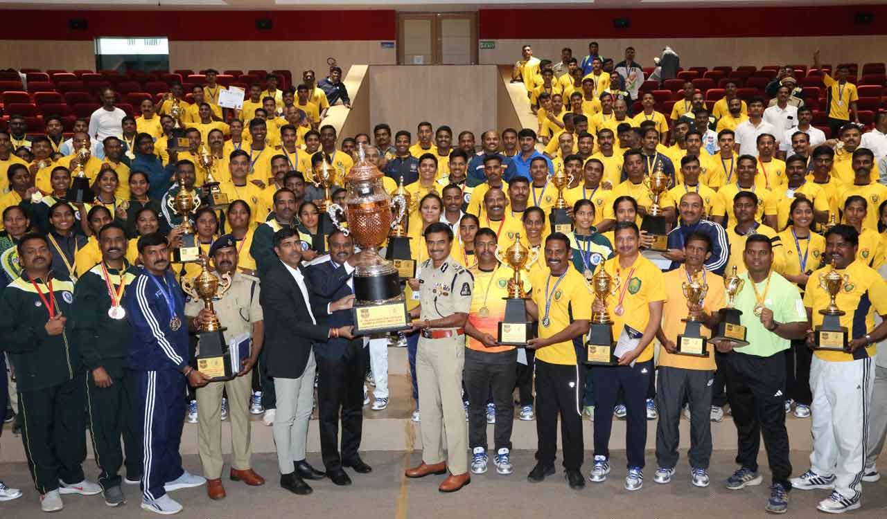 Hyderabad Police shine at Police Sports Meet with 67 gold, 32 silver, 23 bronze