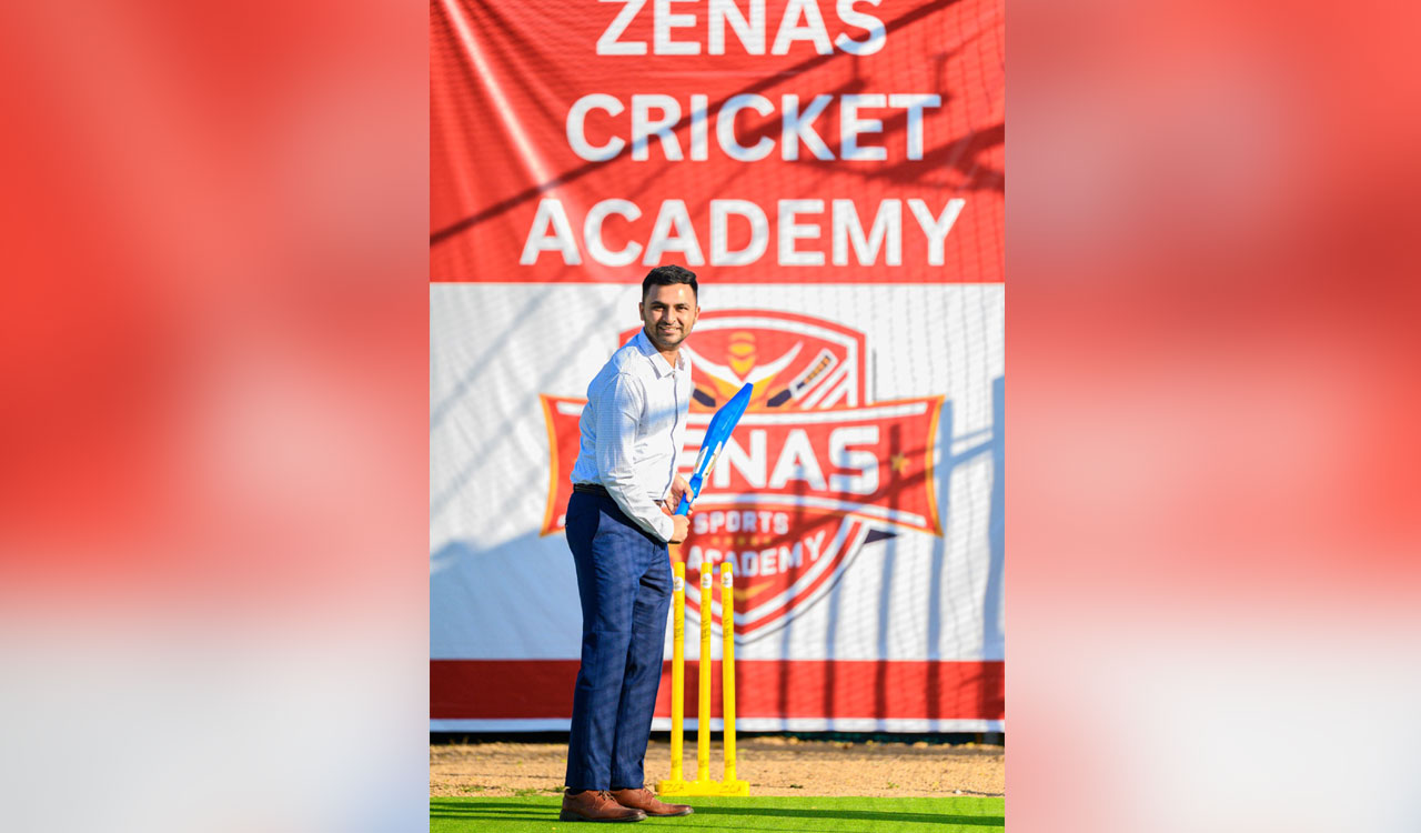 Hyderabad Cricketer Rahul Singh inaugurates Zenas Cricket Academy in Boduppal