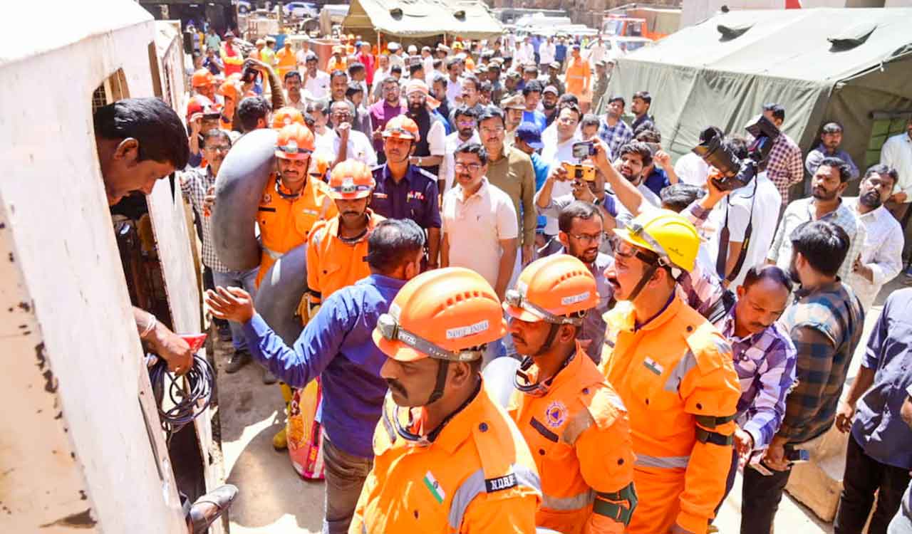 SLBC tunnel collapse: Rescue teams intensify efforts to reach trapped workers