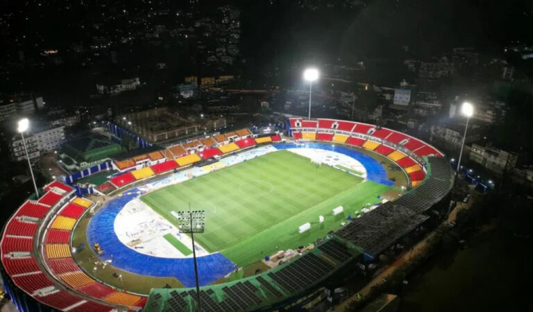 Shillong's Jawaharlal Nehru Stadium. Photo; X
