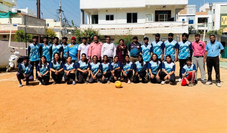 Telangana squad for the 46th Senior National Throwball Championship.