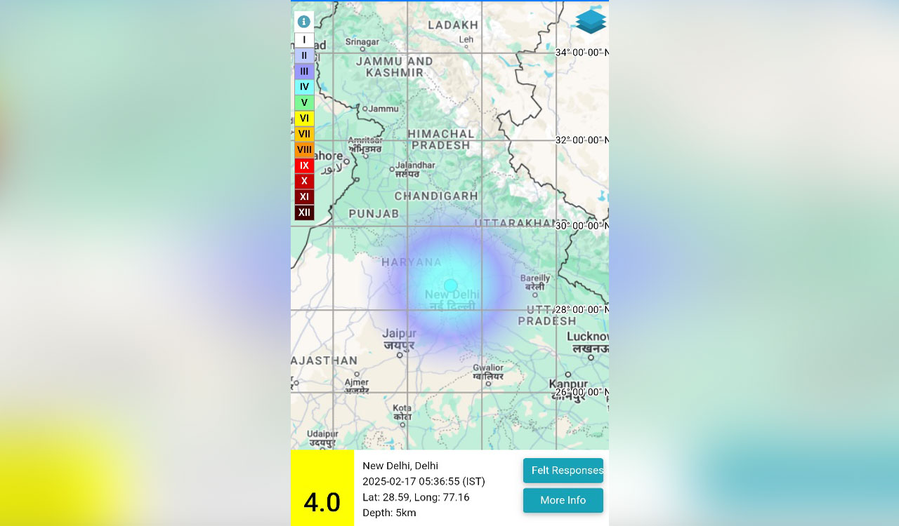 Earthquake of 4.0 magnitude rocked parts of Delhi-NCR