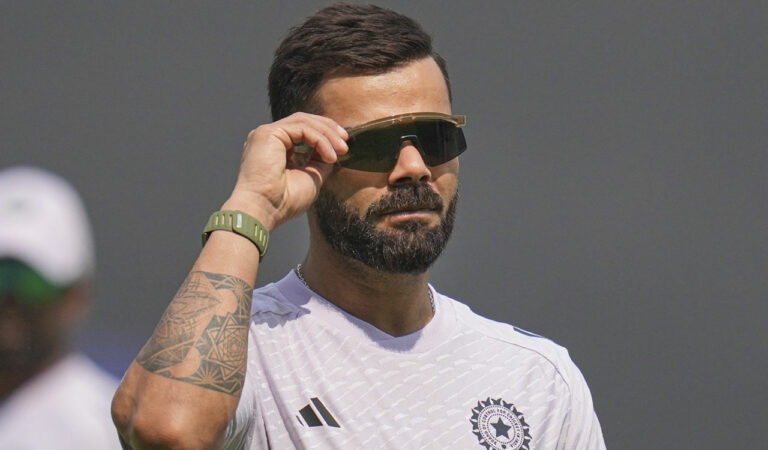 India’s Virat Kohli before the start of the first ODI against England, at Vidarbha Cricket Association stadium in Nagpur, on Thursday. Photo: PTI
