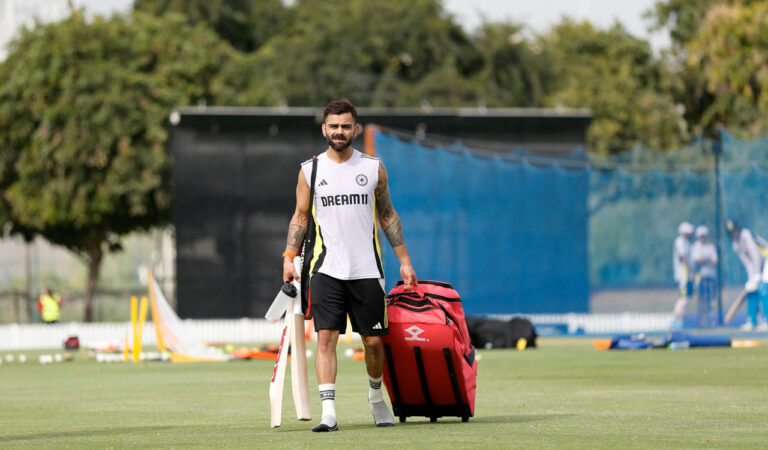 India's Virat Kohli during a training session in Dubai. Photo: BCCI