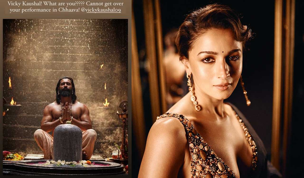 Alia Bhatt heaps praise on Vicky Kaushal for his performance in ‘Chhaava’, says she can’t get over it