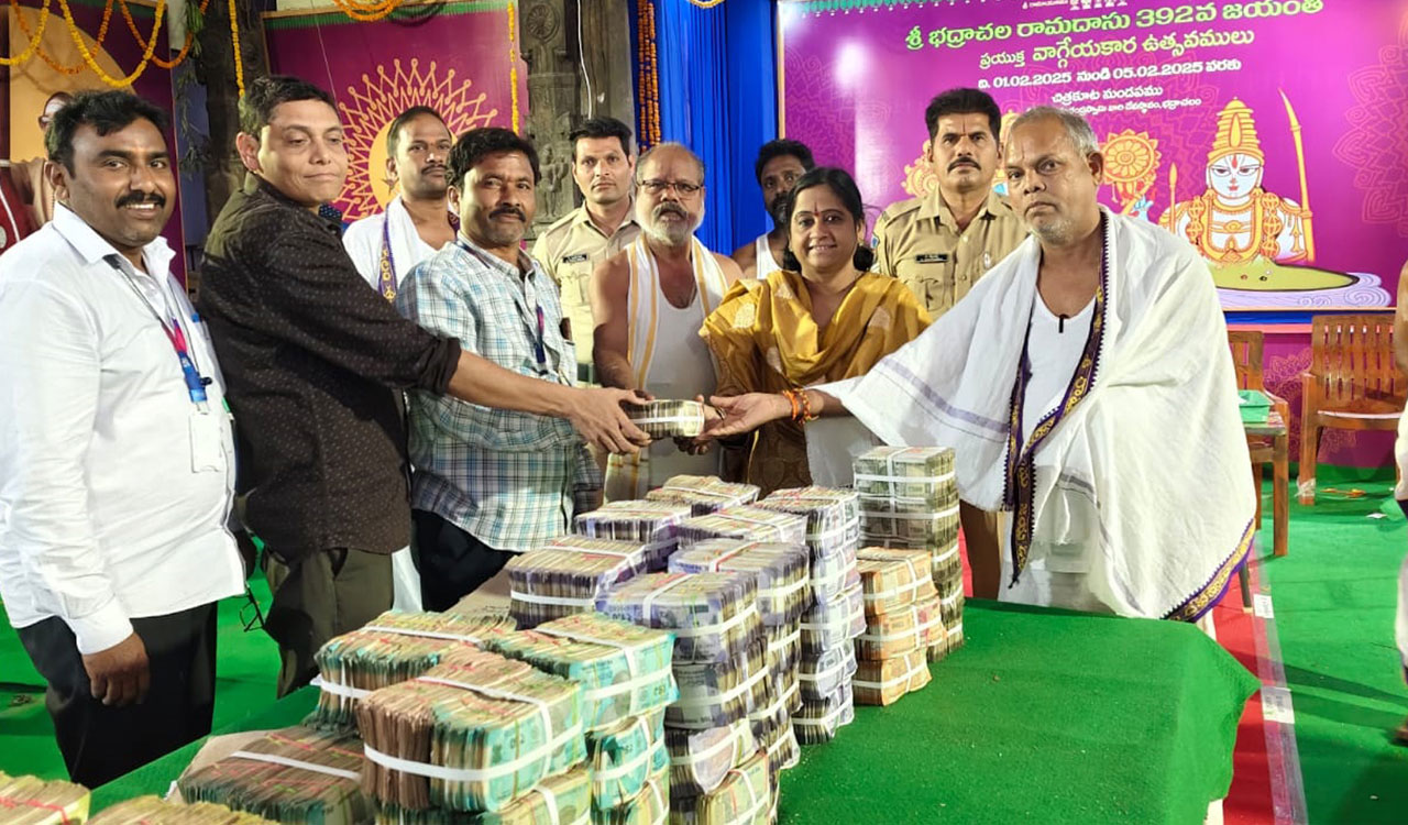 Telangana: Bhadradri Temple earns Rs 1.13 crore from hundi counting