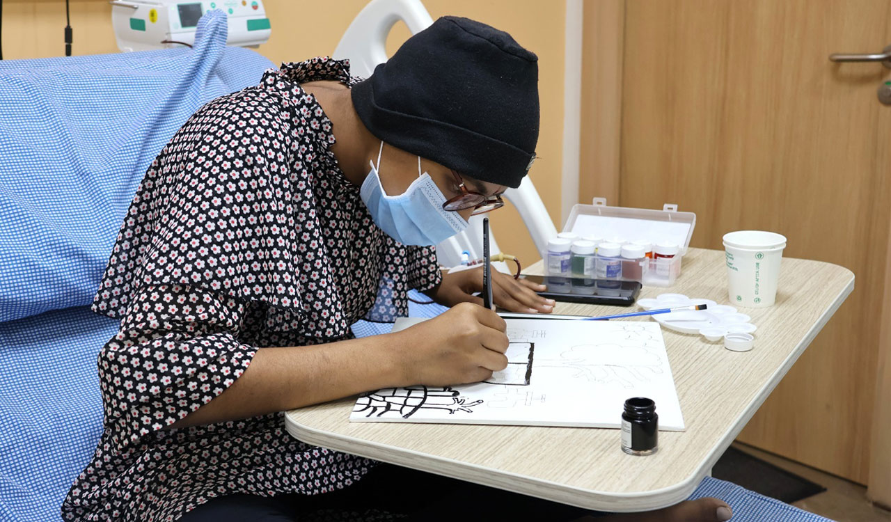 Art therapy conducted for cancer patients at Star Hospitals in Hyderabad