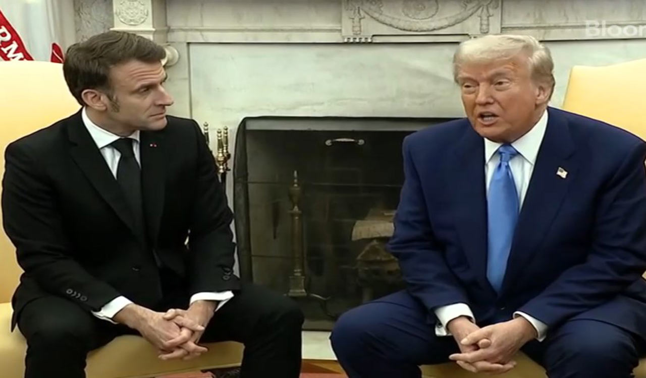 It’s to Russia’s benefit to end war in Ukraine, says Trump after meeting Macron