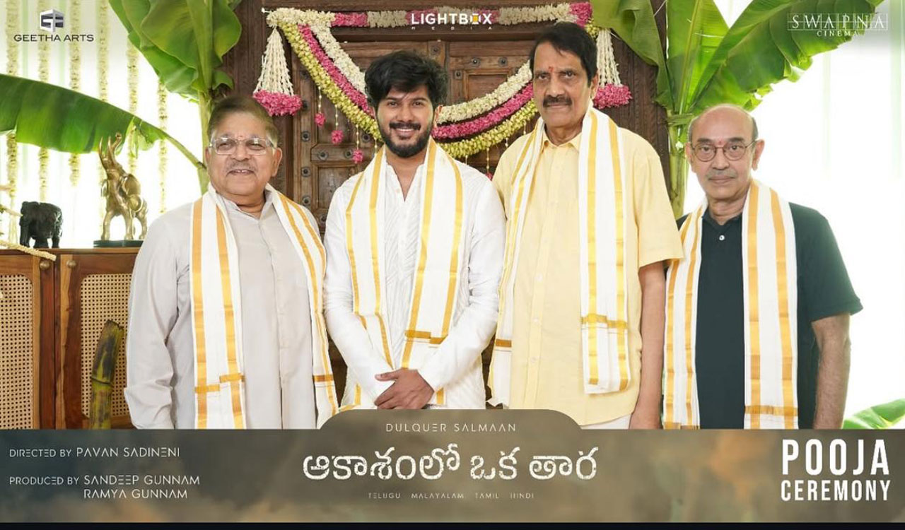 Dulquer Salmaan’s ‘Aakasamlo Oka Tara’ launched; Promises another telugu blockbuster