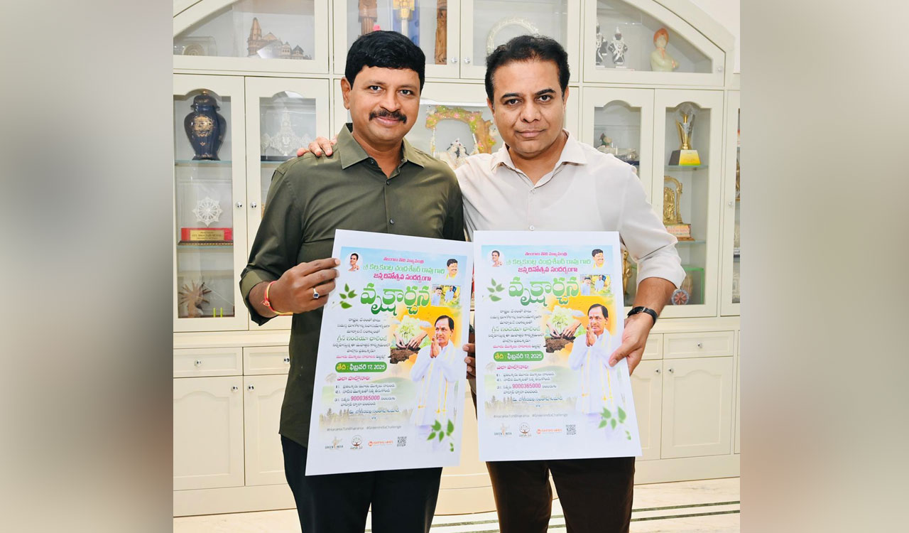 ‘Vriksharchana’ to mark KCR’s birthday celebrations; BRS leaders urge people to plant saplings
