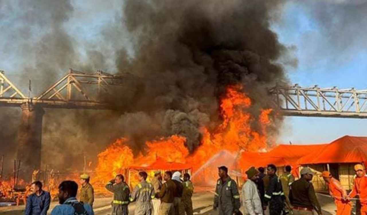 Fire breaks out at camp in Maha Kumbh Mela