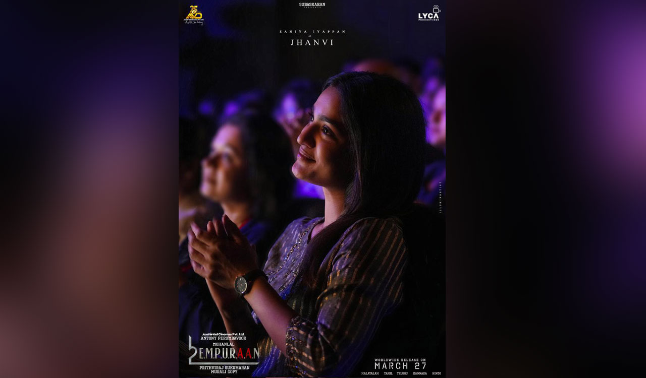 Mohanlal introduces Saniya Iyaapan as Jhanvi in L2: Empuraan