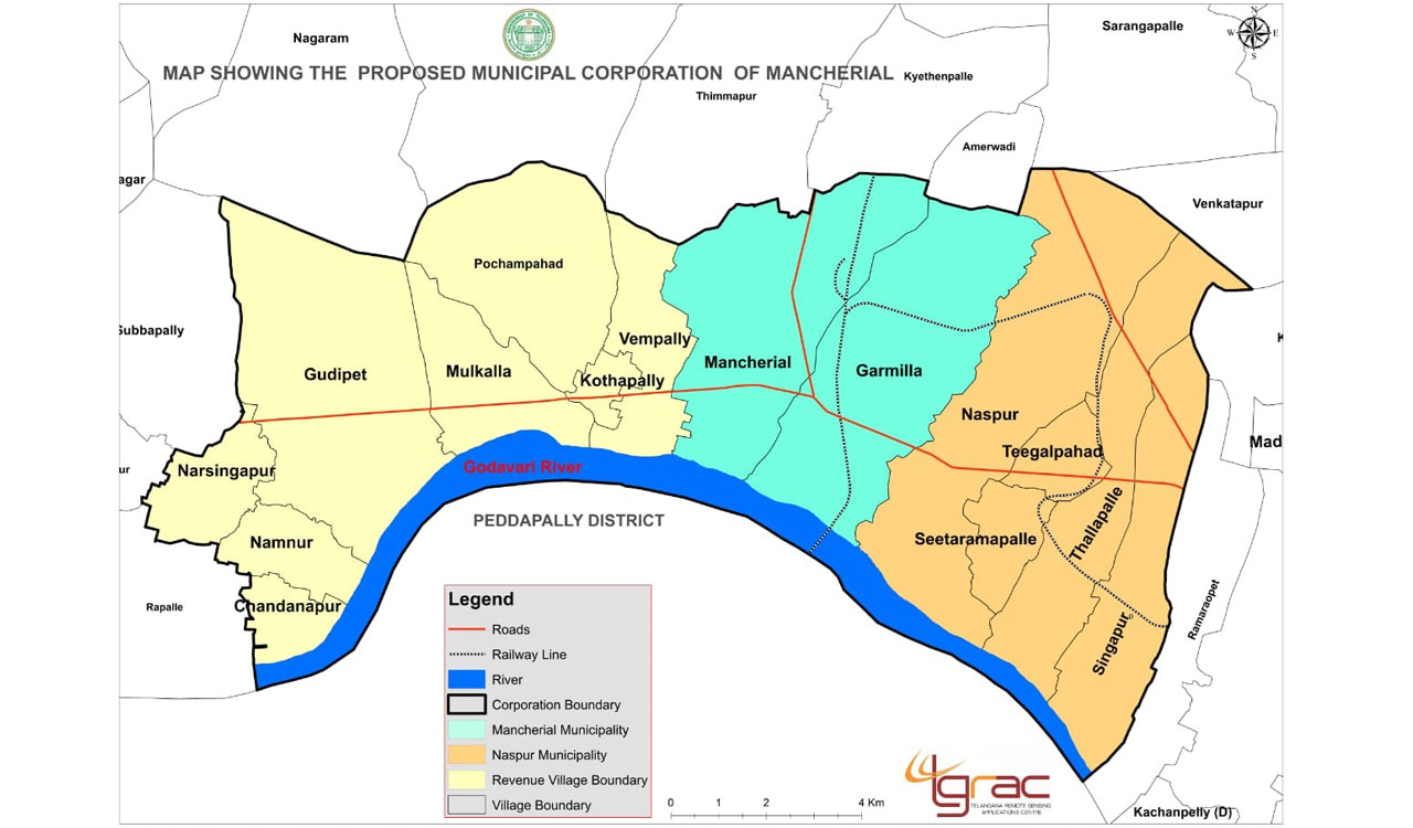 Upgradation of Mancherial as corporation spurs prices of lands, illegal layouts