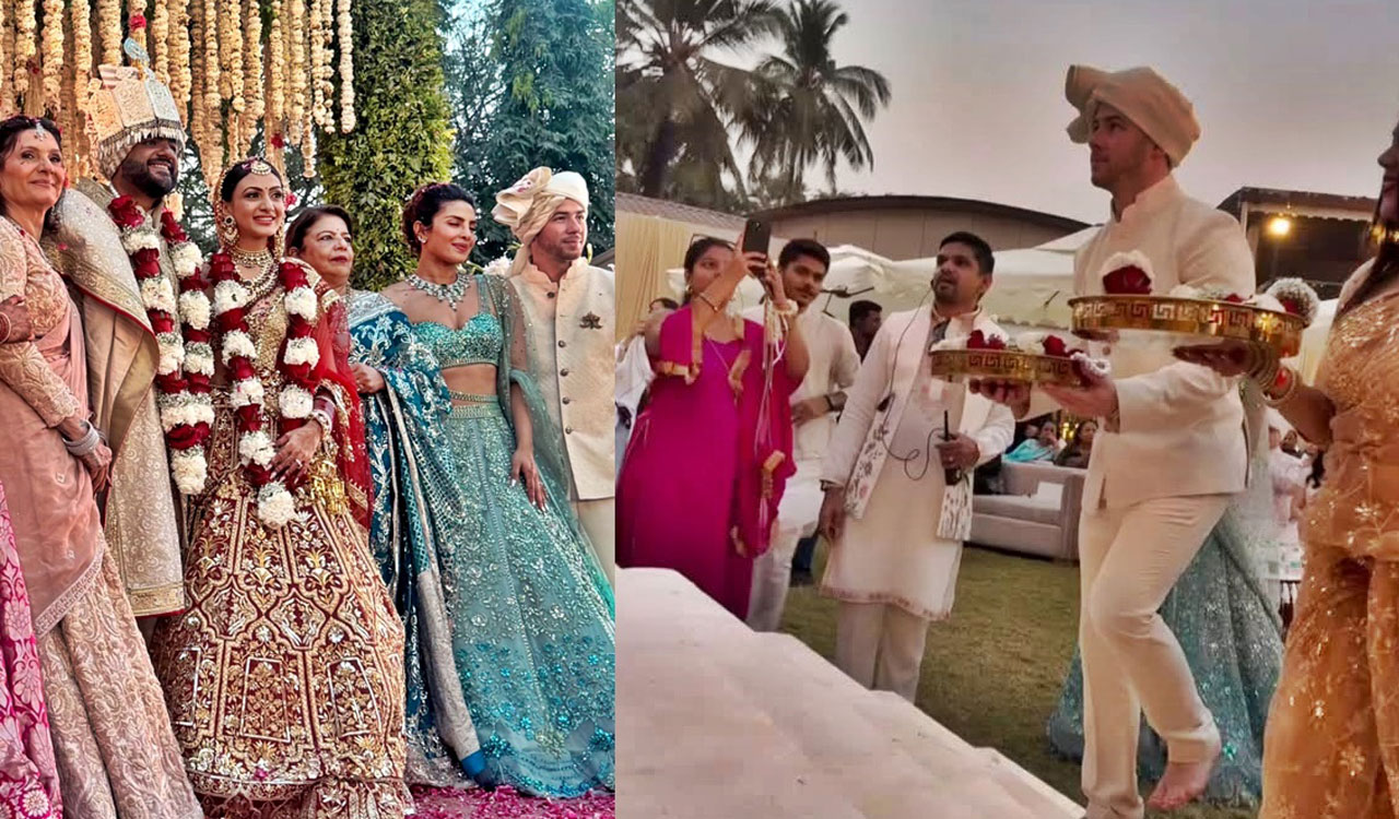 Nick Jonas soaks up Indian tradition at brother-in-law Siddharth Chopra’s wedding