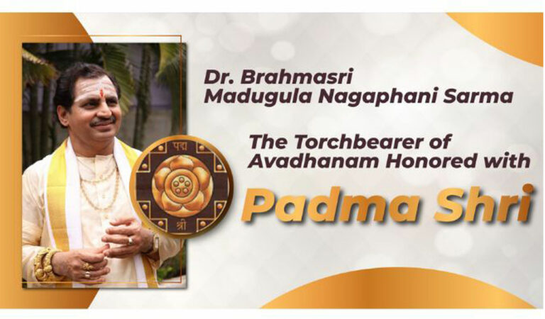 Dr. Madugula Nagaphani Sarma honored with Padma Shri: The legendary scholar who preserved and propagated India’s timeless literary heritage