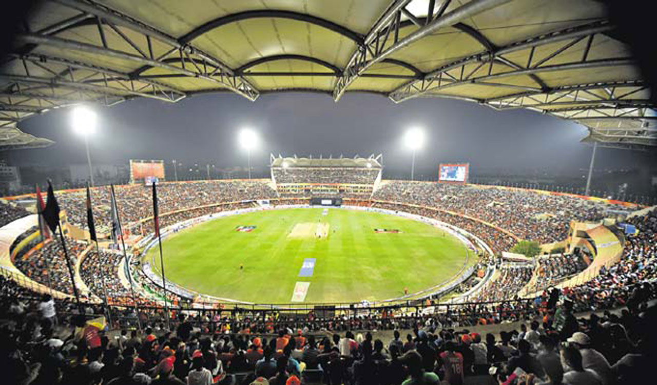 Elaborate arrangements under way at Hyderabad’s Uppal stadium for Celebrity Cricket League 2025