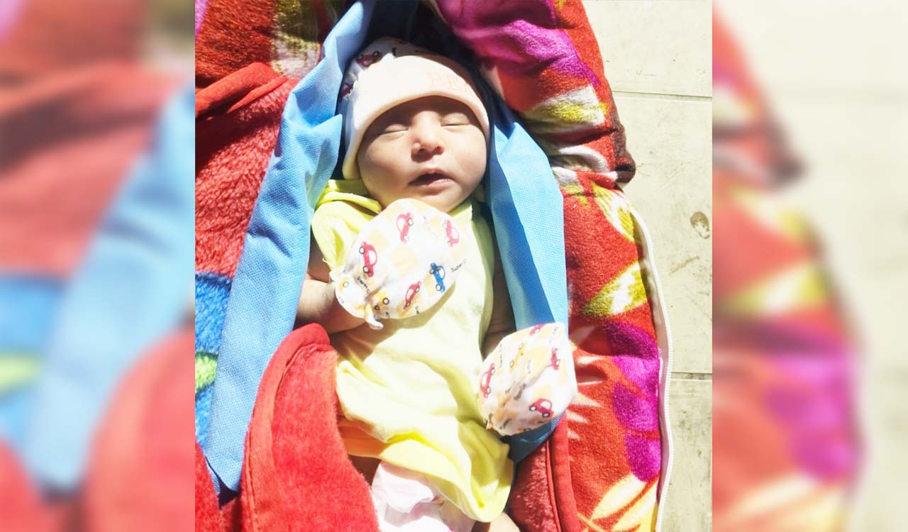 Hyderabad: Baby boy abandoned near temple in IDA Bollaram