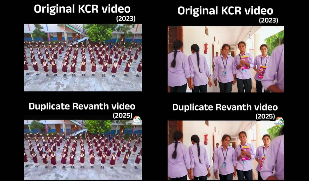 Watch: Congress government caught peddling BRS-era visuals as its own in new publicity campaign