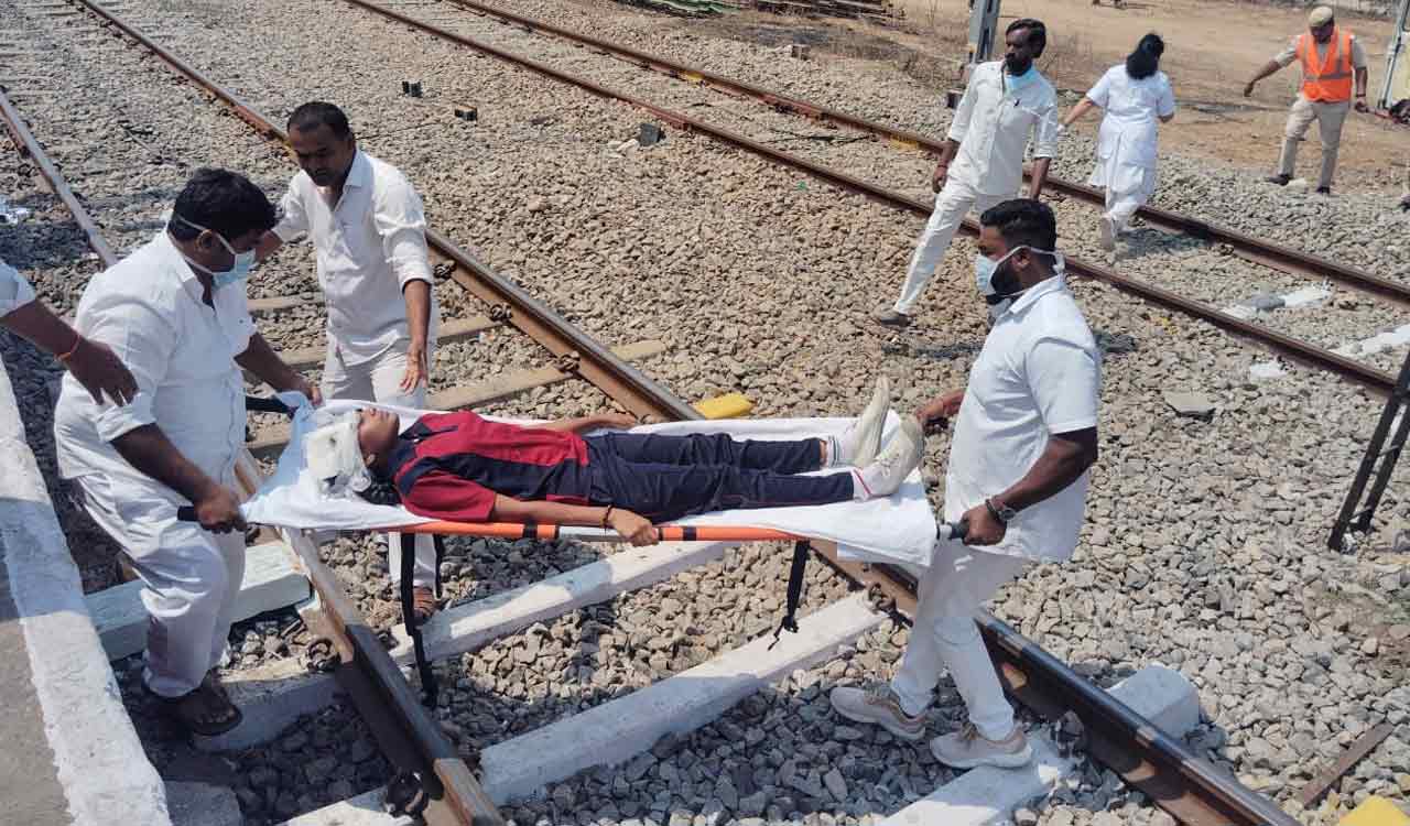 Hyderabad: SCR, NDRF conduct joint mock drill on train accident at Bolarum Railway Station