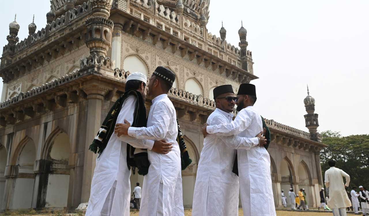 Festive atmosphere prevailed across Hyderabad with Eid ul Fitr celebrations