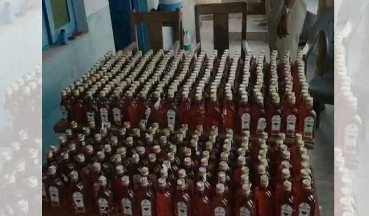Hyderabad: Excise officials seize 233 bottles of smuggled liquor, two held