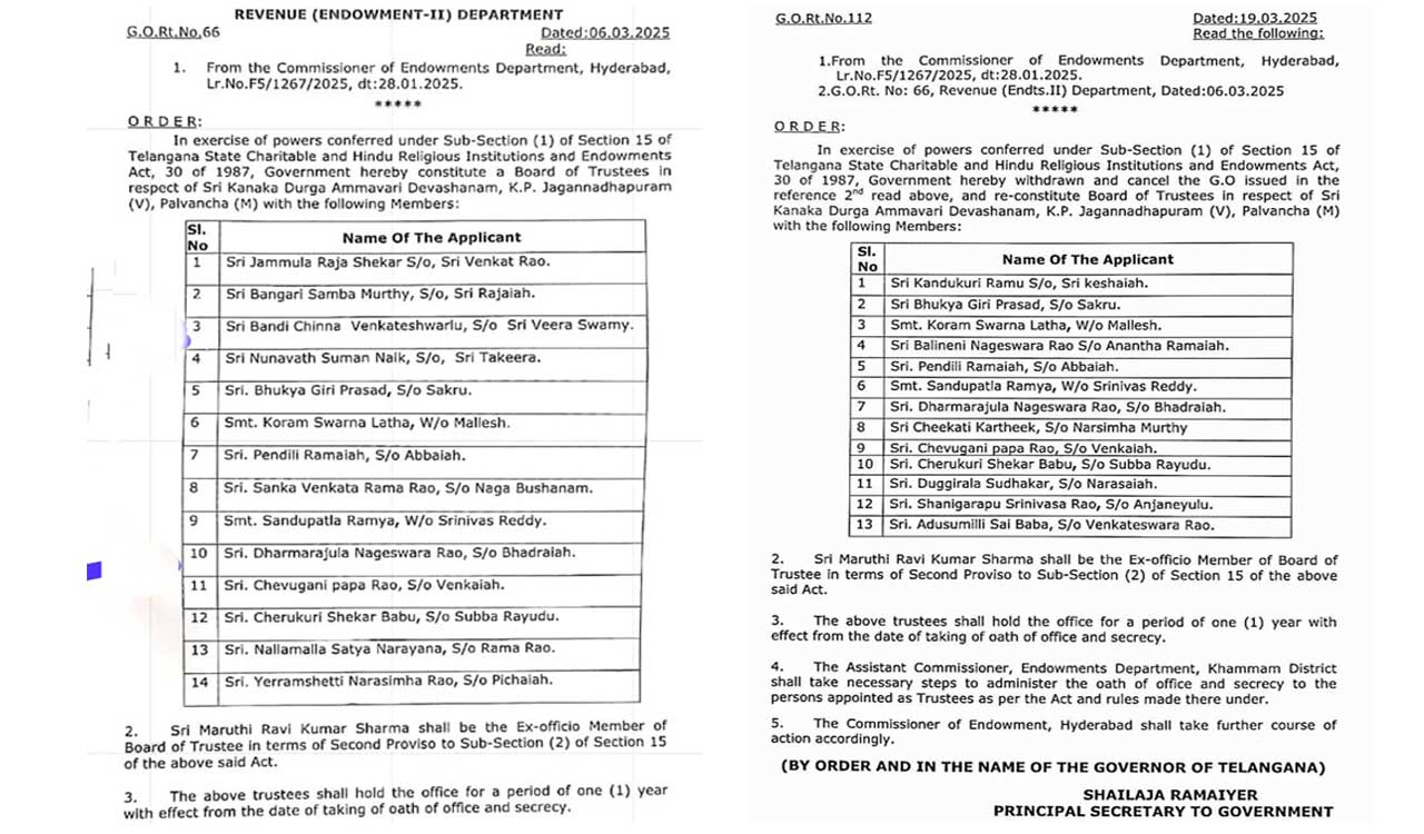 GO on temple board: Ponguleti Srinivas Reddy gains upper hand over Bhatti Vikramarka