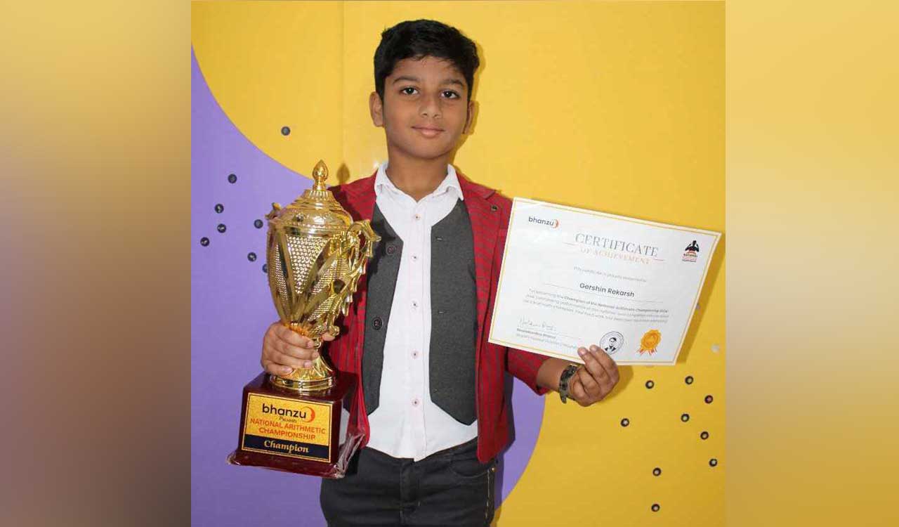 Hyderabad student wins award in math competition by Bhanzu