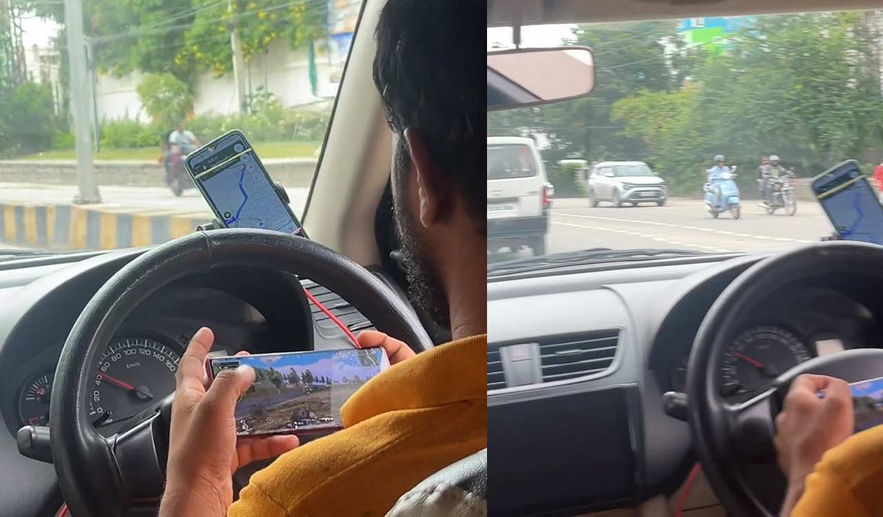 Hyderabad cab driver caught gaming while driving, sparks outrage online