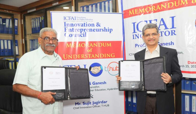 Icfai Collabs With T Hub