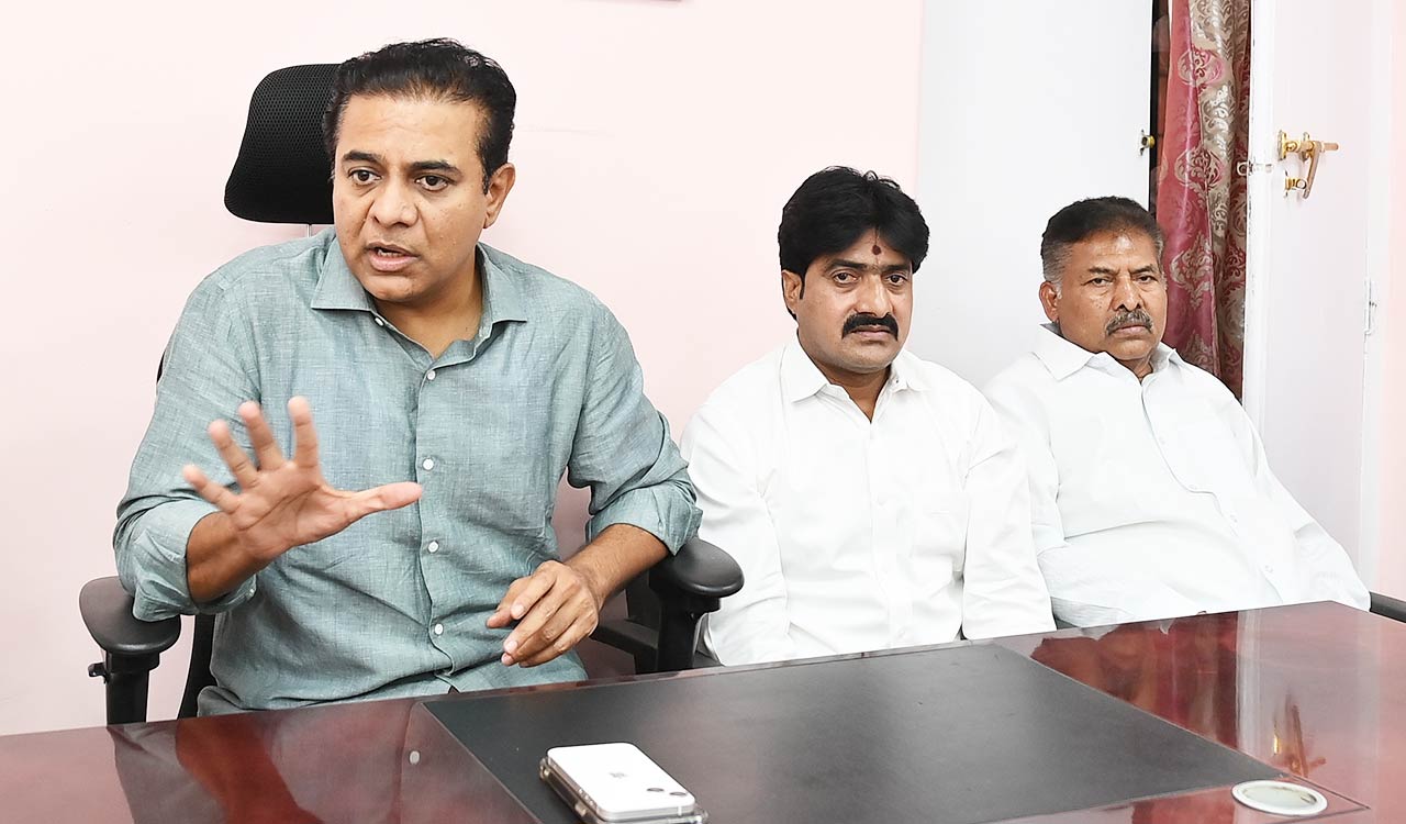 Launch indefinite hunger strike in Delhi to secure 42 per cent BC reservations, KTR dares Revanth Reddy